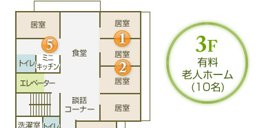 3階 有料老人ホーム(10名)