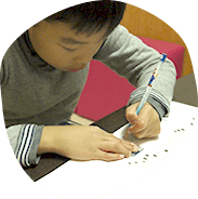 音階書き写しの様子